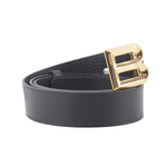 BALLY B-BUCKLE 3.5cm 金釦小牛皮皮帶/黑色, , large