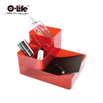 【O-Life】堆疊收納盒-B011白色3件組, 白色 / 黑色 / 紅色, large