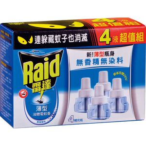 雷達液體電蚊香重裝超值組-無香精無染料41mlx4