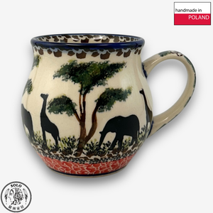 【SOLO Vintage】Cerraf Polish Pottery 350ml Mug Ballad of the Open Plains Series Made in Poland