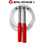 BALANCE 1 crossfit快速鋼索跳繩 可調整長度 紅, , large