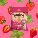 【倆寶貝精品館】Soopa舒趴 生機狗點心營養嘴嚼錠－草莓黛綺莉 (草莓薄荷風味)50g ｘ2入, , large