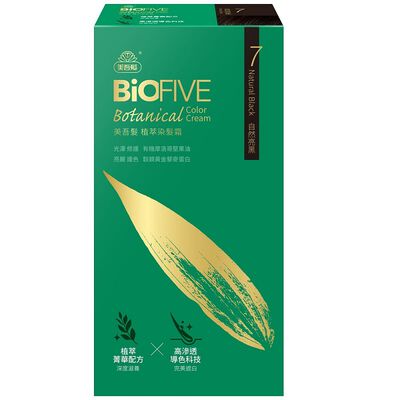 美吾髮BioFIVE植萃染髮霜-自然亮黑