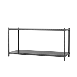 【Y HOUSE】120x45x60cm perforated board two-layer rack perforated board rack iron rack - black paint