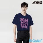 KINGO-大尺碼-男款 圓領T恤-丈青-413132, , large