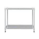 【Y HOUSE】75x45x60cm perforated board two-layer shelf perforated board shelf iron rack - paint white, , large