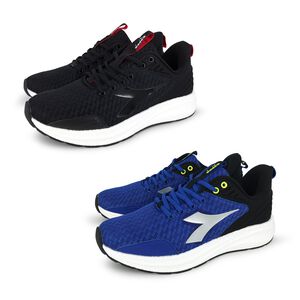 DIADORA迪亞多那 專業避震慢跑男鞋 男運動鞋 慢跑鞋 吸濕 排汗 透氣 散熱 保護後跟 輕量 止滑 黑紅 藍黑