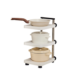 【上手家居】自由間距鍋具收納架-白色(鍋架/廚房收納架/備菜架/鍋子收納架/鍋具收納/鍋子收納/廚下收納架/炒菜鍋架), , large