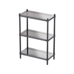 [Y HOUSE] 60x30x90cm Ultimate Aesthetic Perforated Three-Tier Storage Rack - Black, , large