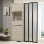 【Homelike】喜家居雪杉色 4.2尺屏風櫃(2504), , large