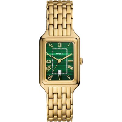 FOSSIL Raquel 孔雀石綠方形女錶 ES5341
