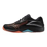 Mizuno Thunder Blade 男女 排球鞋 寬楦 室內運動 穩定 包覆 黑 橘 [V1GA237006], , large