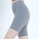 YOGA FLOW Slim Shorts - 3D剪裁修身五分褲 - 冰川灰 Charcoal Grey, , large