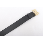 BURBERRY 金色TB Logo 牛皮寬4cm/85cm皮帶/黑色, , large
