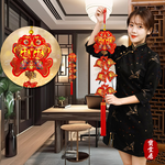 年年有餘福袋新年吊飾2入3組#105(新春過年掛飾/流蘇立體開運掛飾/開運招財/入厝/新婚室內裝飾掛件), , large