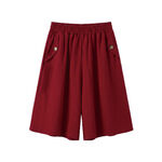 冰皺6分褲裙 TM-8005, , large