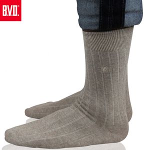 【BVD】素面直條男休閒襪<酒紅>BN407 男襪 長襪 休閒襪