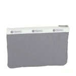 LeSportsac 3-zip Cosmetic 三層拉鍊化妝包 -滾邊寧靜灰, , large