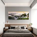【御畫房】黃山雲海 國家一級畫師手繪油畫60×120cm(VF-33), , large