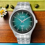 ALBA 雅柏 綻放光芒 漸層藍綠手錶-41.5mm AS9T71X1/VJ42-X361B, , large