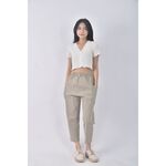 (S) the pick高腰寬鬆綠色長褲二手衣, , large