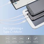 E-BOOKS B66 Dual-Port USB Fast Charger + Free 3-in-1 Charging Cable Supports simultaneous charging of multiple devices, , large