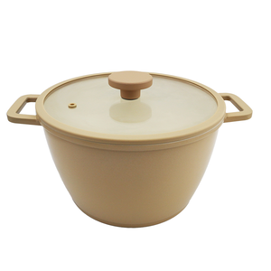 日本金太郎 Latte 陶瓷強化層IH兩手鍋-24cm-1支