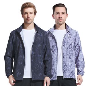 [TECTOP 探拓戶外]AEB610037男款印花連帽彈力防曬外套 (拉鍊口袋 彈力舒適 連帽遮陽 防曬抗UV)