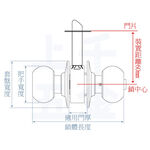 喇叭鎖 加安牌 台灣製 門鎖 木紋 C3A00-22 C3A10-22 房間鎖 浴廁鎖, , large