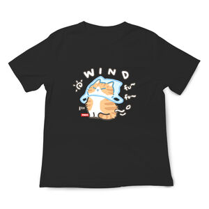 JZ TEE Orange Cat and the Wind Graphic Tee
