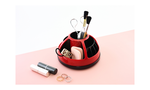 【O-Life】Semi-circular rotating storage box-black and red, , large