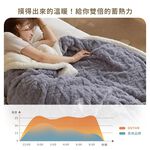 【DUYAN 竹漾】韓系牛奶絨 雙層加厚被毯 / 霧灰藍  (羊羔絨 蓋毯 沙發毯 棉被 露營 禮物), , large
