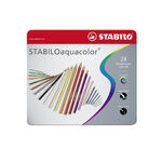 【德國天鵝STABILO】CarbOthello 奧賽樂水性粉彩筆 暈染 疊色 乾濕兩用(ST1436)鐵盒12色, , large