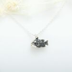 【Angel & Me】3D Lucky Pufferfish s925 sterling silver necklace Birthday gift, , large