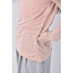 (L) uniqlo質感高領粉色長袖上衣二手衣, , large