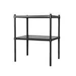【Y HOUSE】75x45x75cm perforated board two-layer rack perforated board rack iron rack - black paint, , large