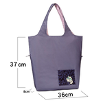 Eco-friendly Dual-Color Reversible tote bag (Lavender), , large
