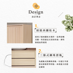 【Hampton 漢汀堡】納修洗白色實木5尺推門衣櫥, , large