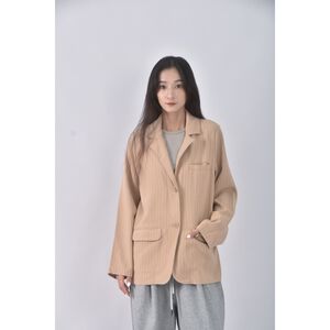(S) meier q西裝直線條黃色外套二手衣