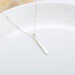 【Angel & Me】Simple Stick Bar s925 sterling silver necklace Birthday gift, , large