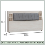 【唯熙傢俱】伊格鋼刷白６尺床頭箱, , large