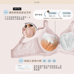 【Clany可蘭霓】 澎然升級 抑菌石墨烯軟鋼圈調整型BCD內衣｜低脊心.集中包副乳.蕾絲內衣 8071-36裸灰粉, , large