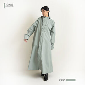 純粹本質前開式輕量風雨衣-綠2XL