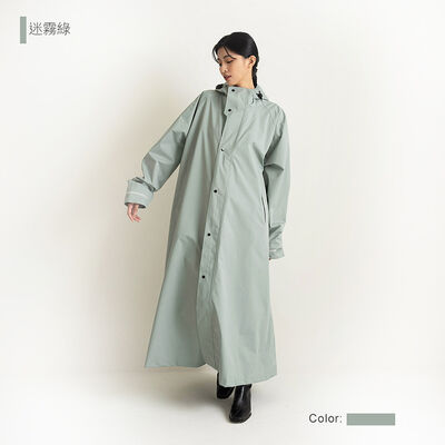 純粹本質前開式輕量風雨衣-綠2XL