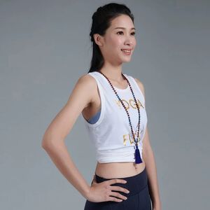 YOGA FLOW Flow Vest - 燙金長板寬肩罩衫 - 爵士白 White