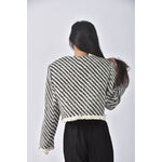 (L) mydress質感羊毛撞色黑色外套二手衣, , large