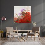 【御畫房】鳥語花香 國家一級畫師手繪油畫80×80cm(VF-169), , large