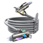 【Lisen】(240W) L110四合一快充線 100cm(灰), , large