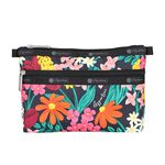 Lesportsac Cosmetic Clutch 雙層拉鍊化妝包/ 繽紛花園, , large