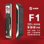 【TEW台熱牌】智能8合1推拉式電子鎖/門鎖(F1)(掌靜脈/人臉/指紋/密碼/卡片/鑰匙/APP遠端開門/雙向通話)(附基本安裝), , large